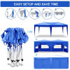 10'x20 'folding canopy with 6 detachable side walls outdoor activity shelters UPF 50+terrace portable tent (blue)