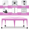 10'x20 'folding canopy with 6 detachable side wall outdoor activity sheds UPF 50+terrace portable tent (pink)